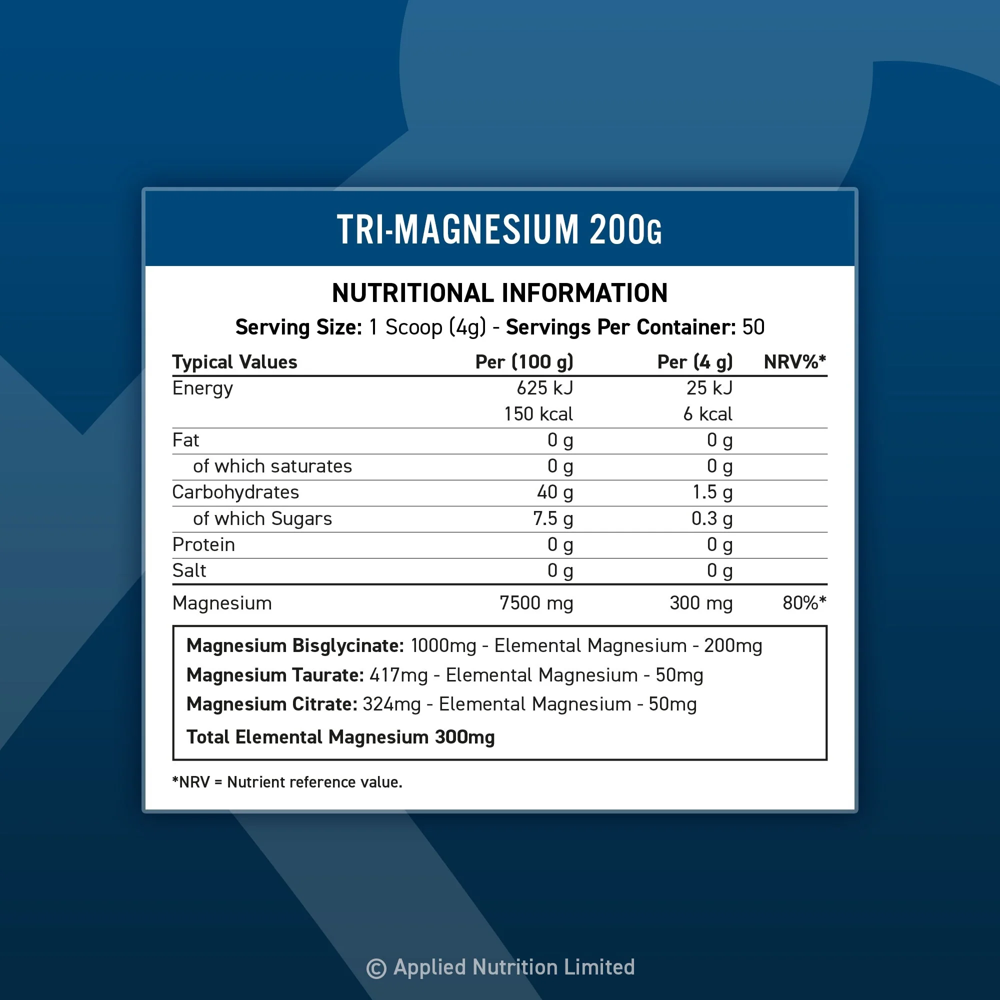 Applied Nutrition Tri-Magnesium Powder 50 Servings - Image 3