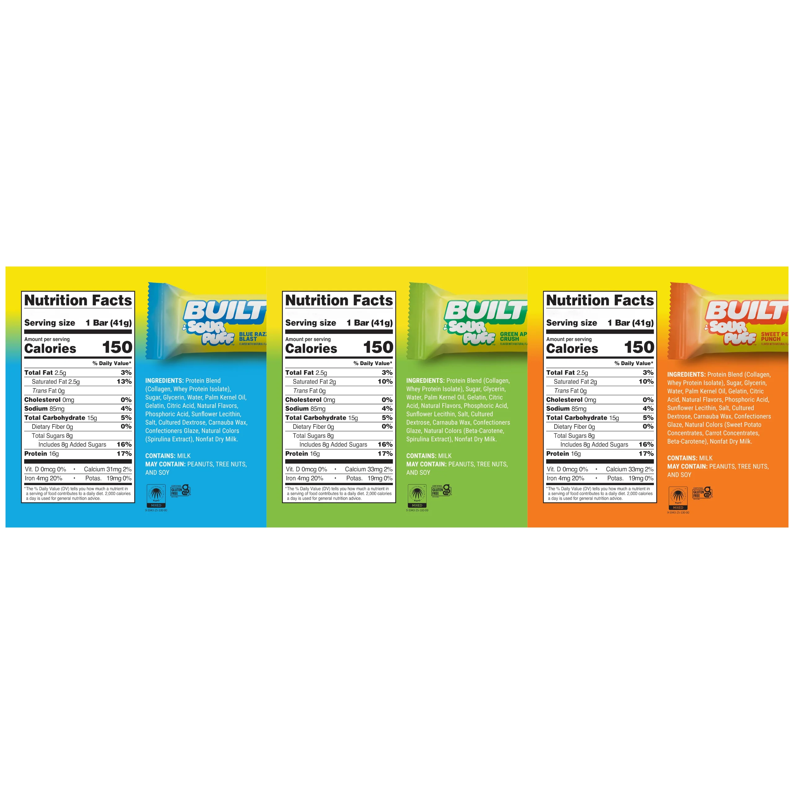Built Sour Puff Bars Variety Pack (Pack of 12 Bars) - Image 2