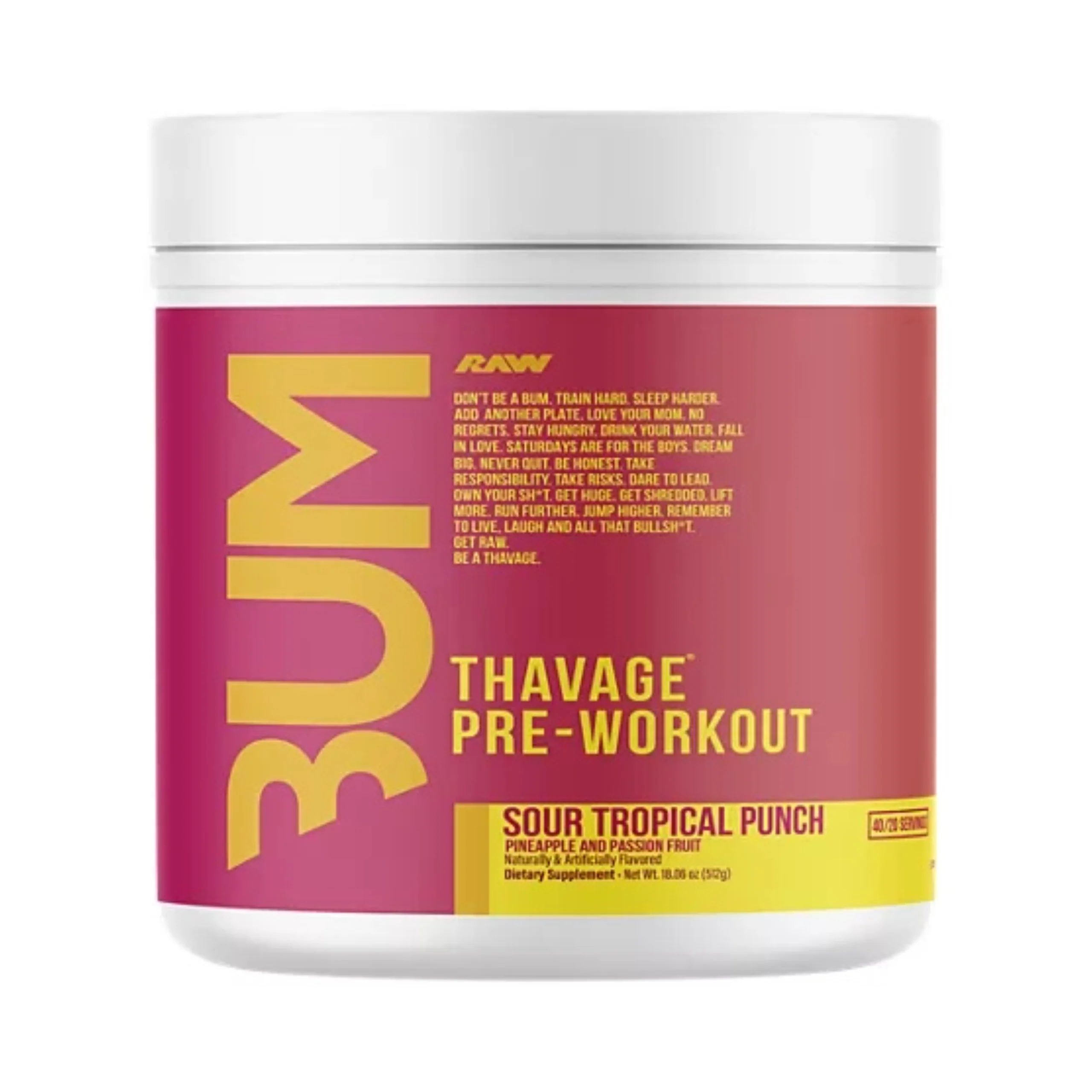 CBUM RAW Thavage Pre-Workout 40 Servings - Image 16