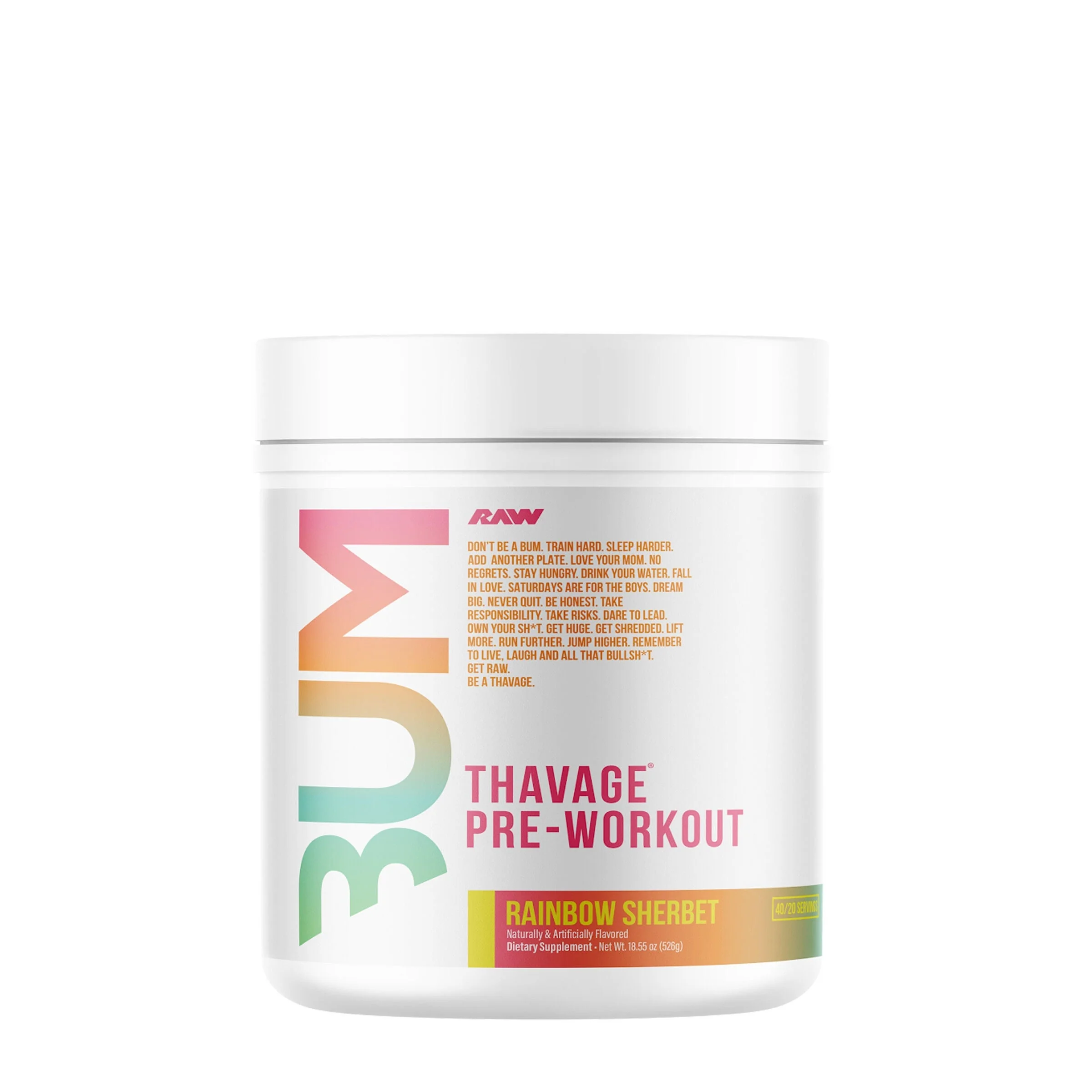 CBUM RAW Thavage Pre-Workout 40 Servings - Image 8