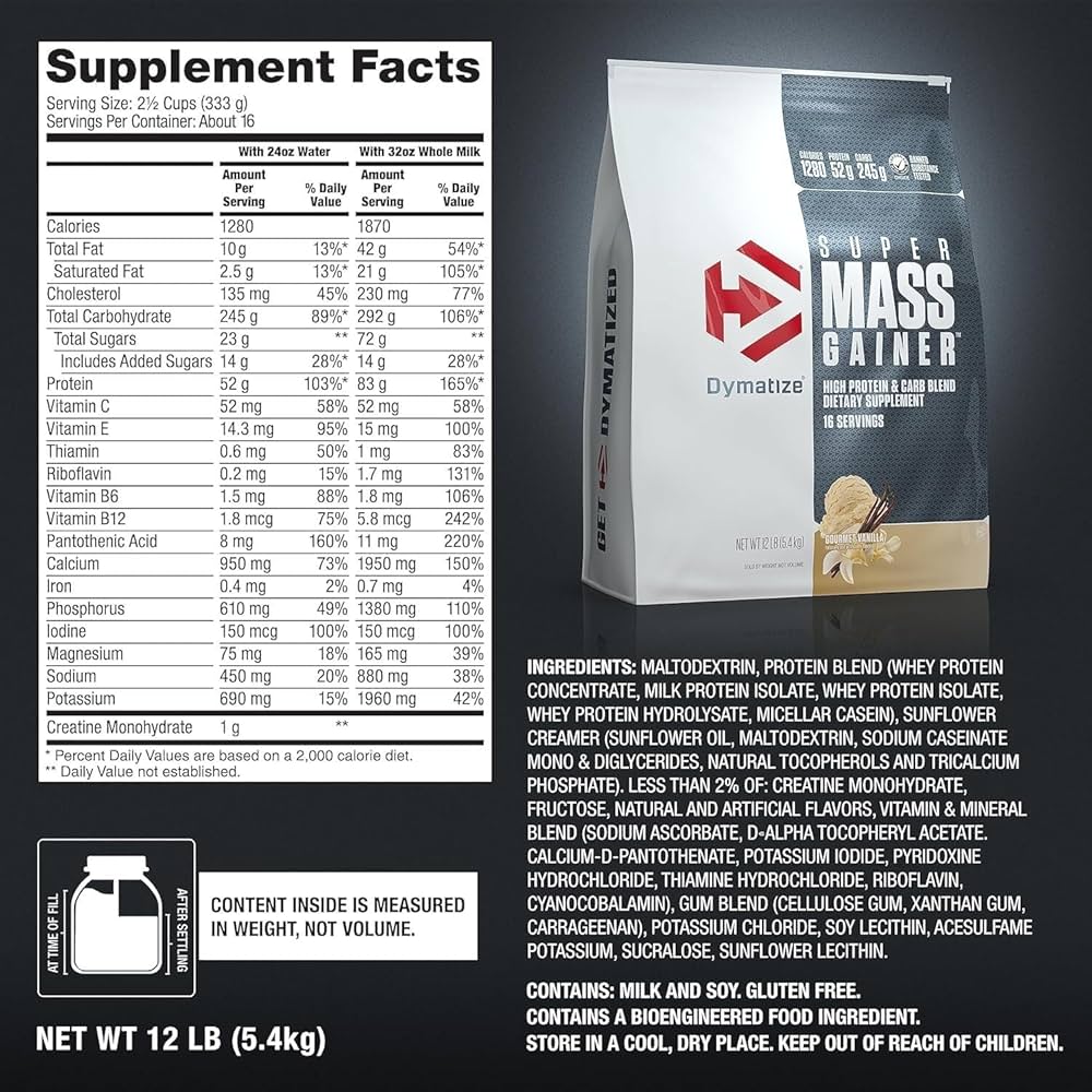 Dymatize Super Mass Gainer 12lbs Bag - Image 3