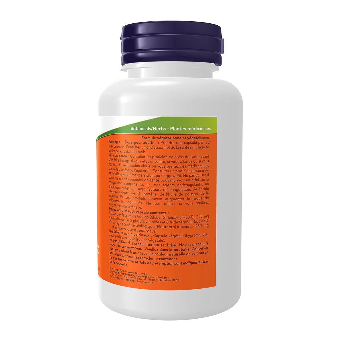 NOW Gingko Biloba 120mg 100 Caps - Image 3