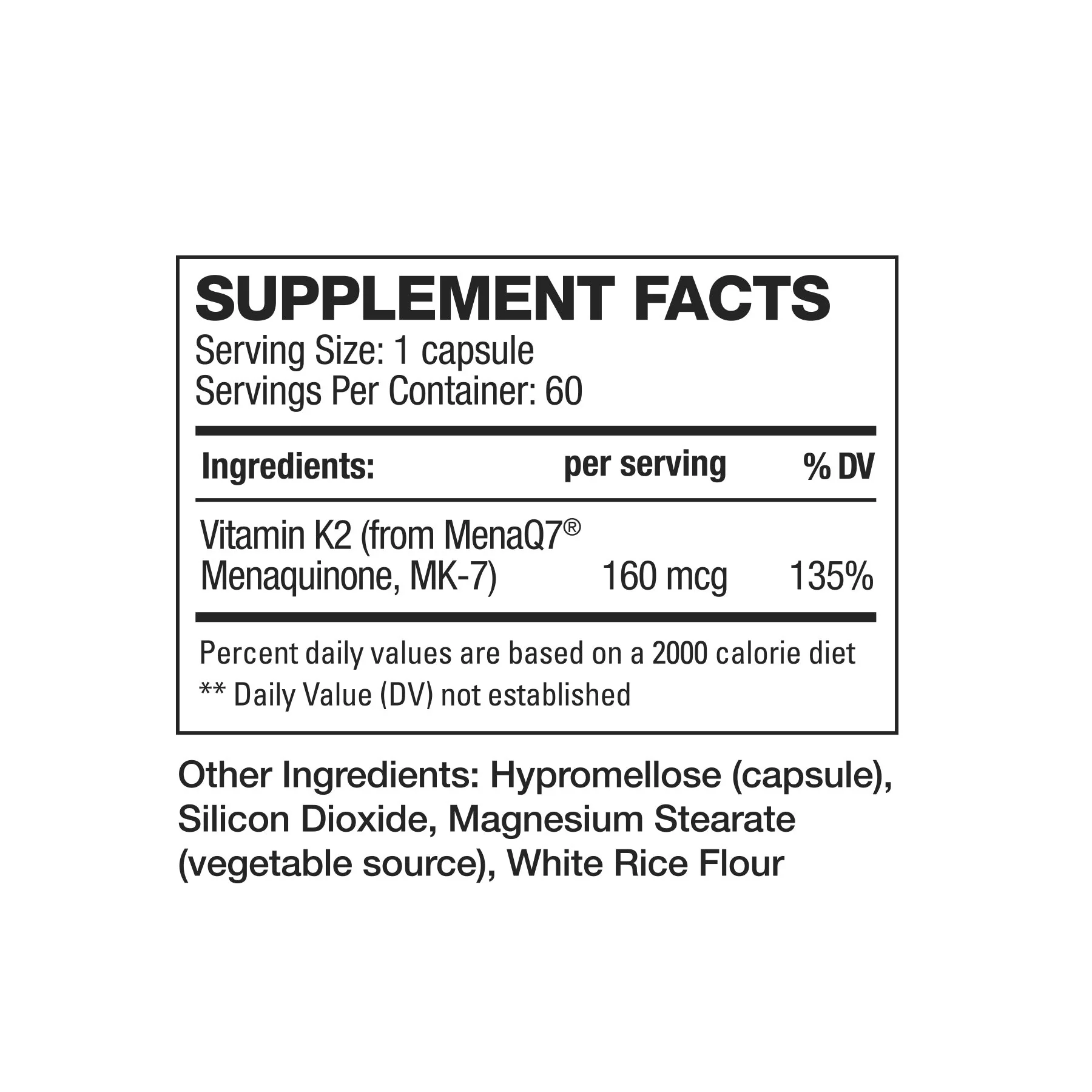 HD Muscle Vitamin K2 60 Capsules - Image 2