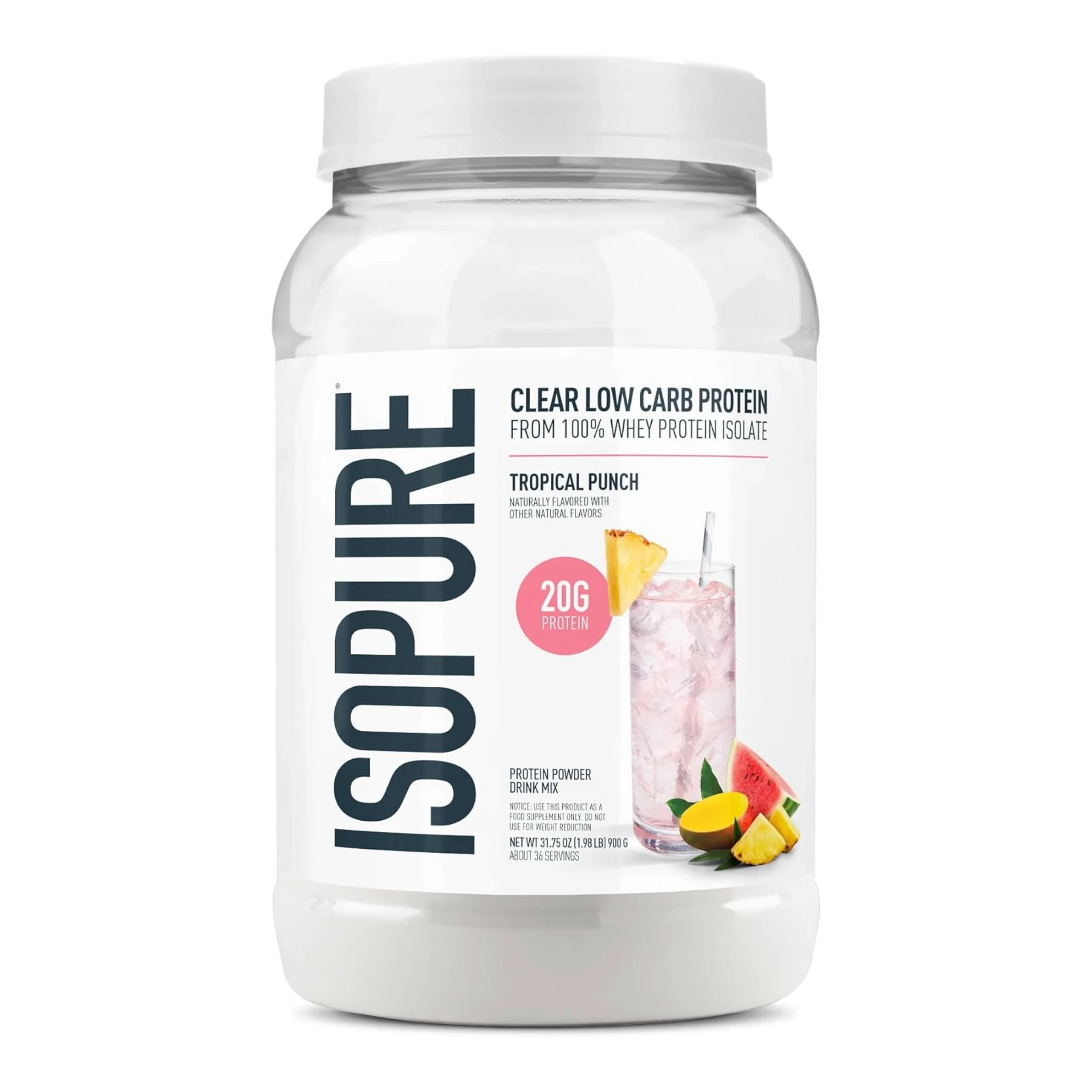 Isopure Clear Isolate Low Carb Protein 36 Servings - Image 3
