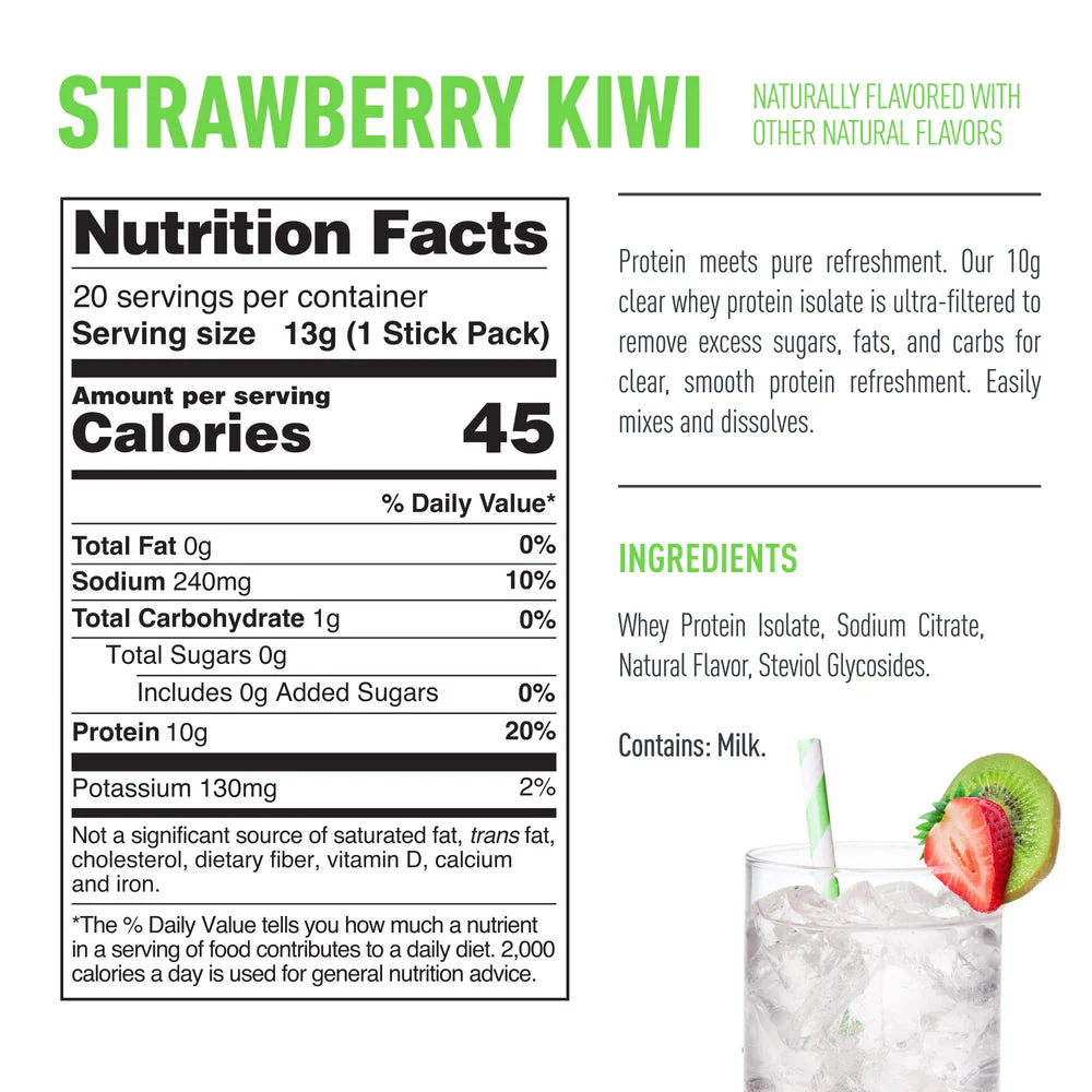 Isopure Clear Protein Stick Packs (Pack of 20) - Image 4