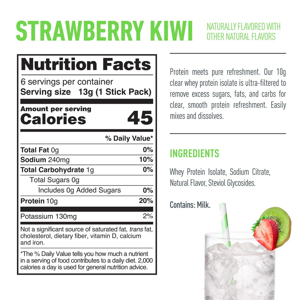 Isopure Clear Protein Stick Packs (Pack of 6) - Image 4