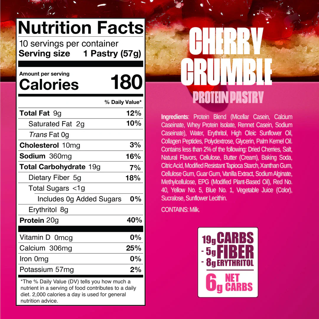 Legendary Foods Protein Tasty Pastry Cherry Crumble (Box of 10) - Image 2