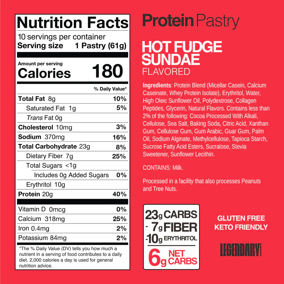 Legendary Foods Tasty Pastry - Hot Fudge Sunday  (Box of 10) - Image 2