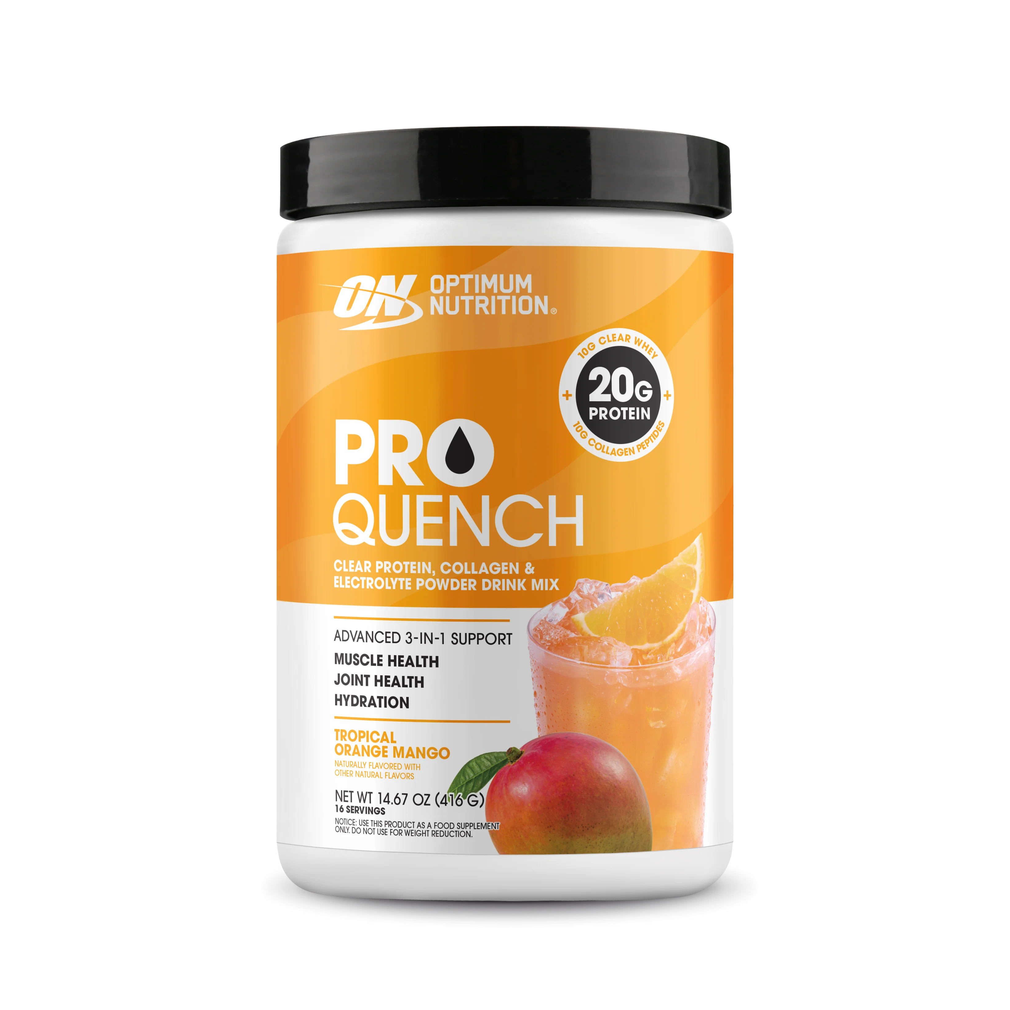 ON Pro Quench Clear Protein, Collagen & Electrolyte Powder 16 Servings - Image 3