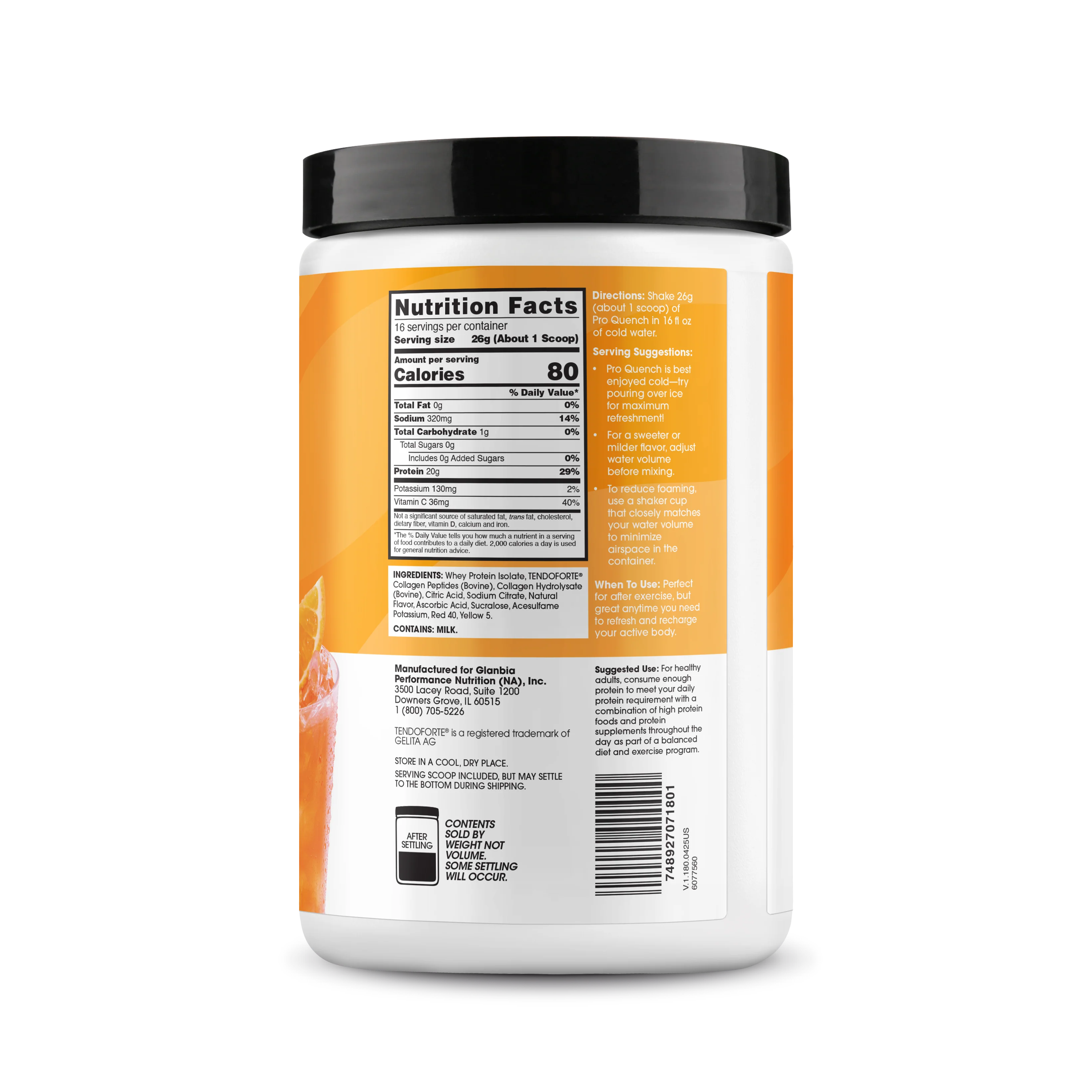 ON Pro Quench Clear Protein, Collagen & Electrolyte Powder 16 Servings - Image 4