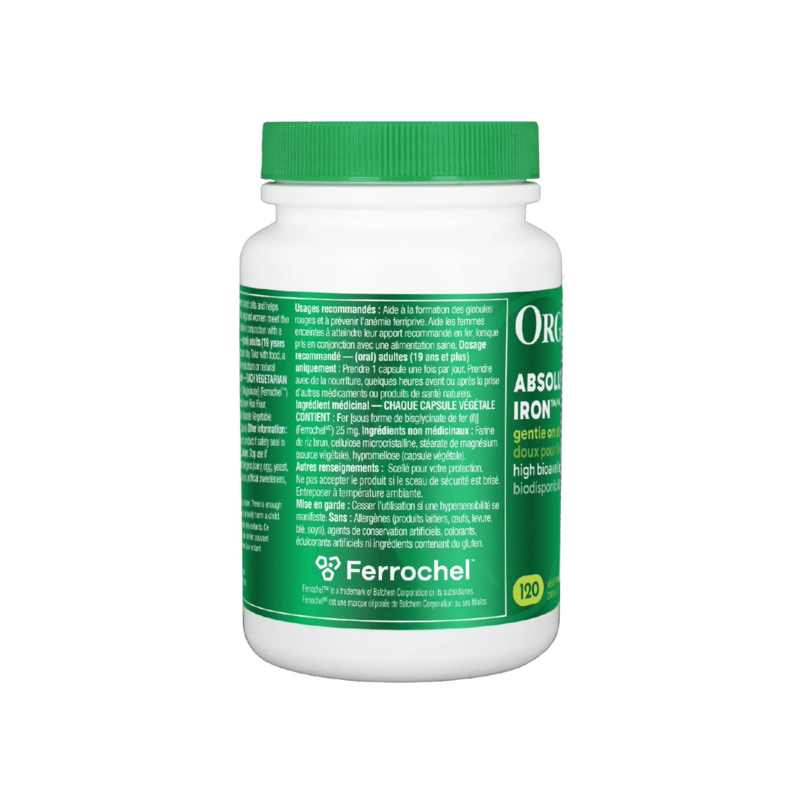 Organika Absolute Iron 25mg 120 Capsules - Image 2