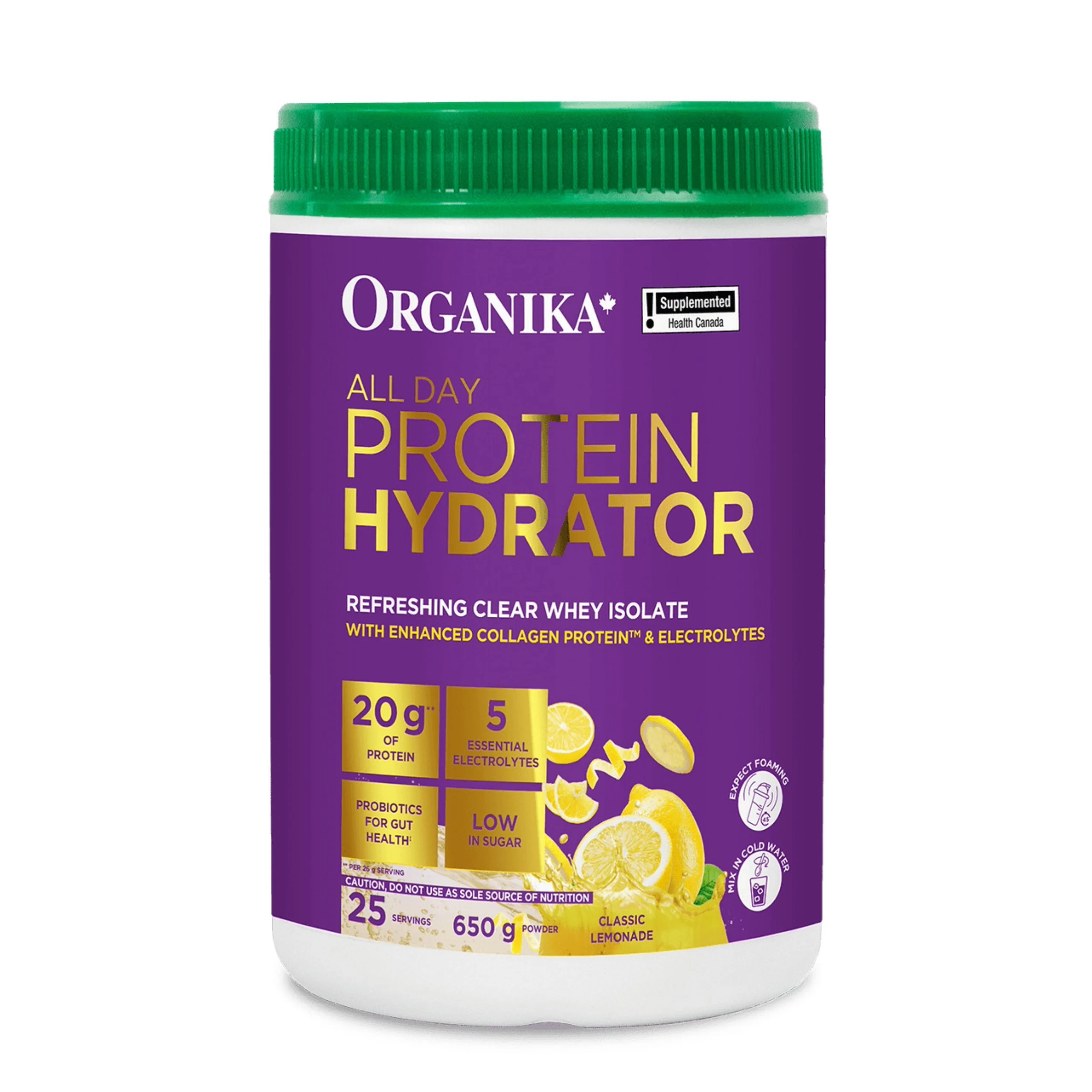 Organika All Day Protein Hydrator, Collagen Plus Electrolytes and Probiotics 650g - Image 4