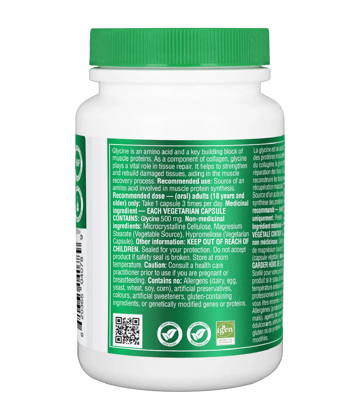 Organika Glycine Proteinogenic Amino Acid Capsules 120 Capsules - Image 2