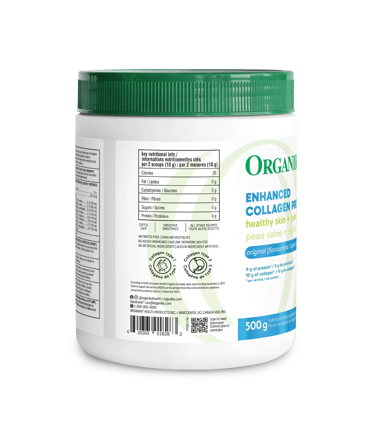Organika Enhanced Bovine Collagen Protein 500g - Image 3