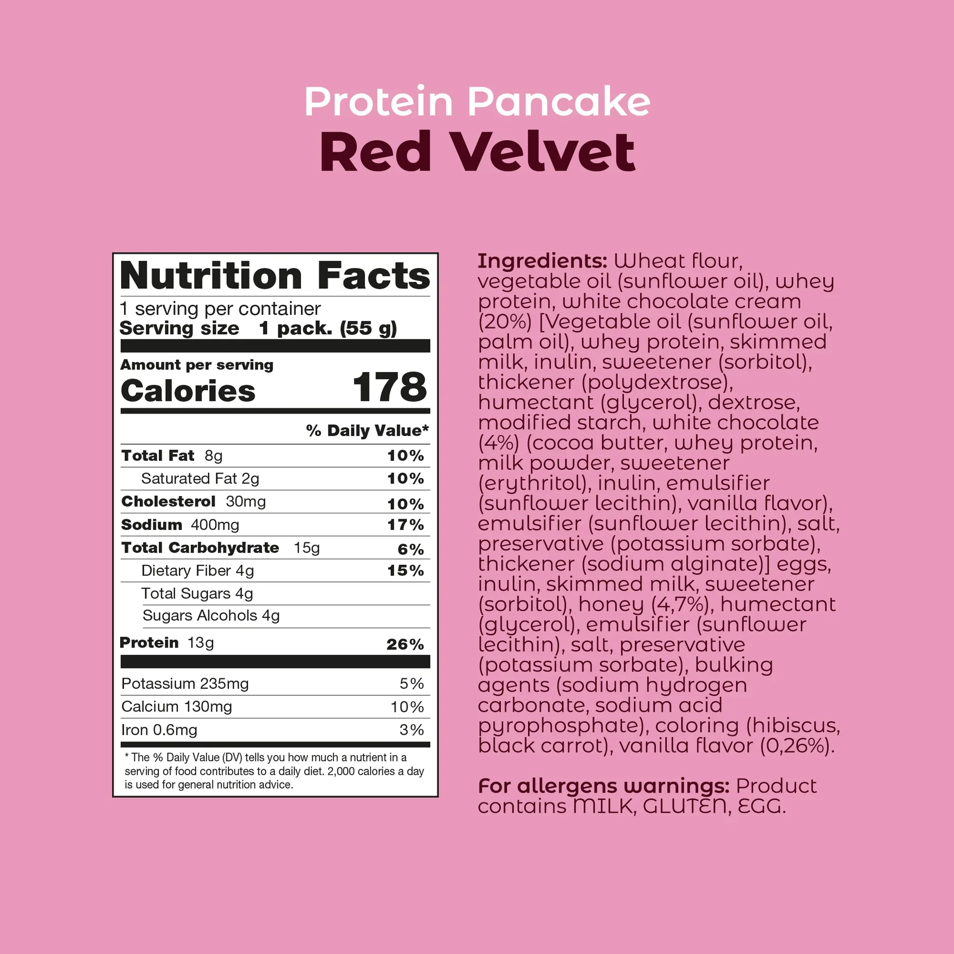 Smarter Snacks Protein Pancake Box of 12 (Red Velvet White Chocolate) - Image 2
